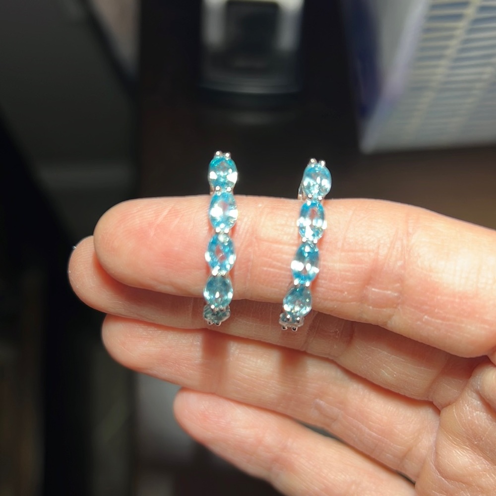 Blue gemstone earrings